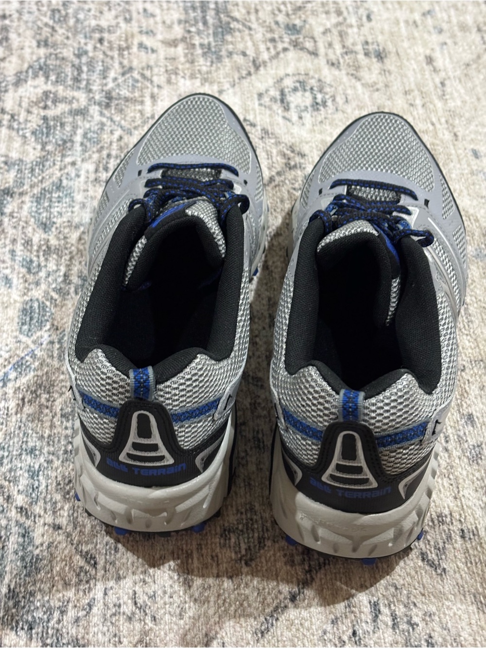 New Balance 412 v3 Silver and Navy Trail Sneakers - Picture 5 of 8